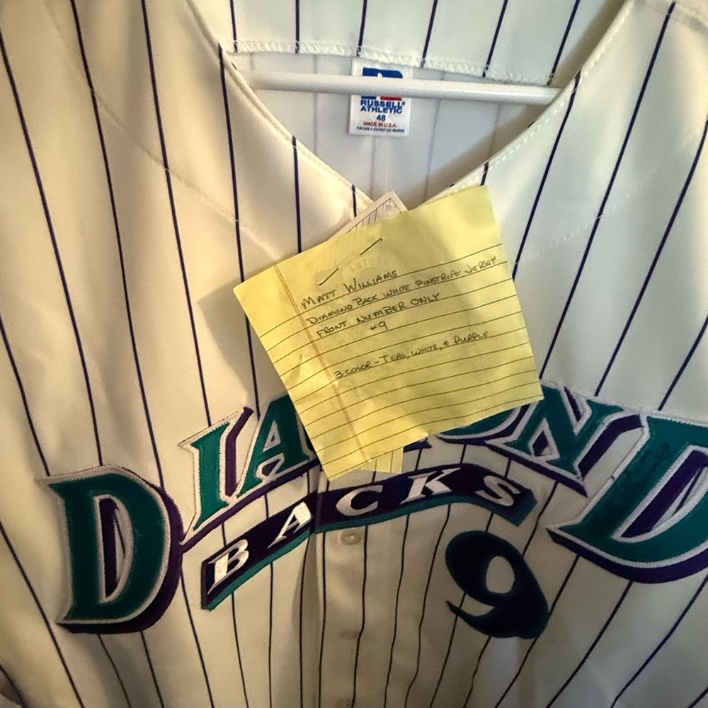 Vintage Signed Matt Willams Diamond Backs Jersey